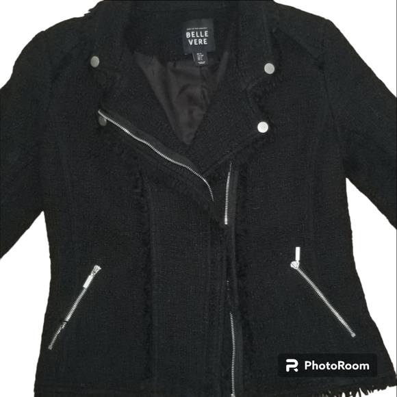 Belle Vere Tweed Moto Jacket EUC - Picture 3 of 15